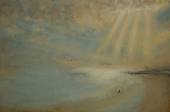 Misty Morning, Autumn, oil on canvas