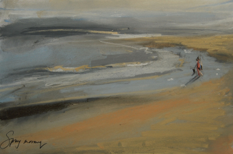 Spring morning - pastel on paper